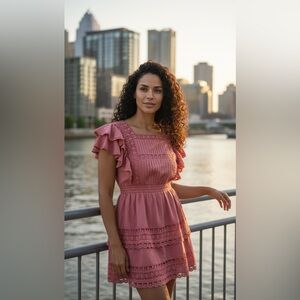 Lulus Pink Ruffle Dress